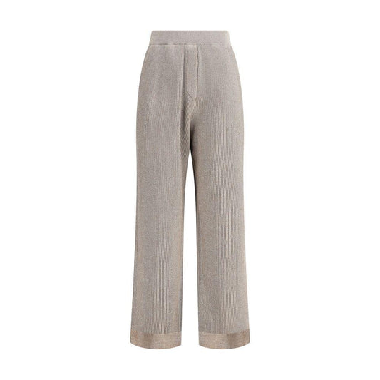 Brunello Cucinelli Ribbed lurex Pants BR-MAZ260299PCXB87-S