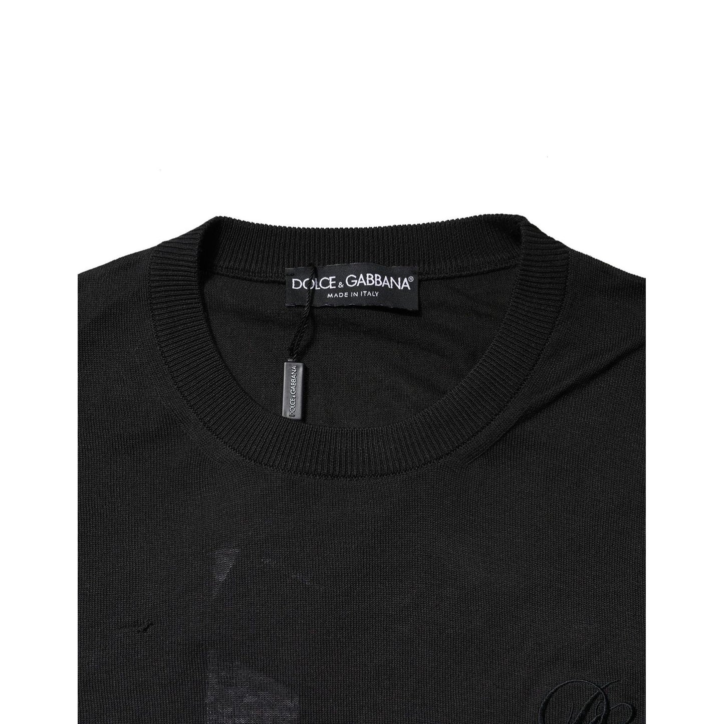 Dolce & Gabbana Dark Gray Cotton DG Logo Sweatshirt Sweater