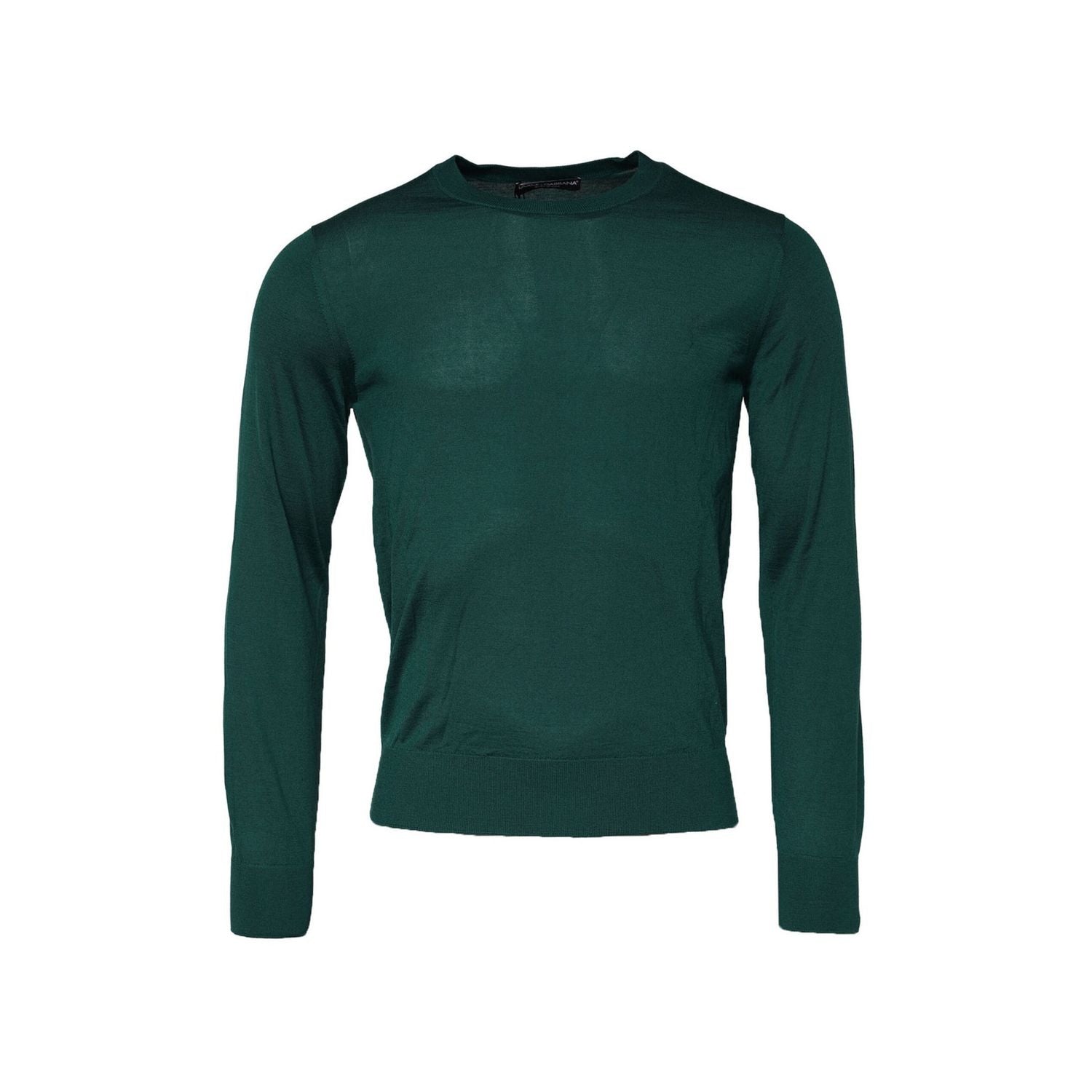 Dolce & Gabbana Green Cashmere Crew Neck Sweatshirt Sweater