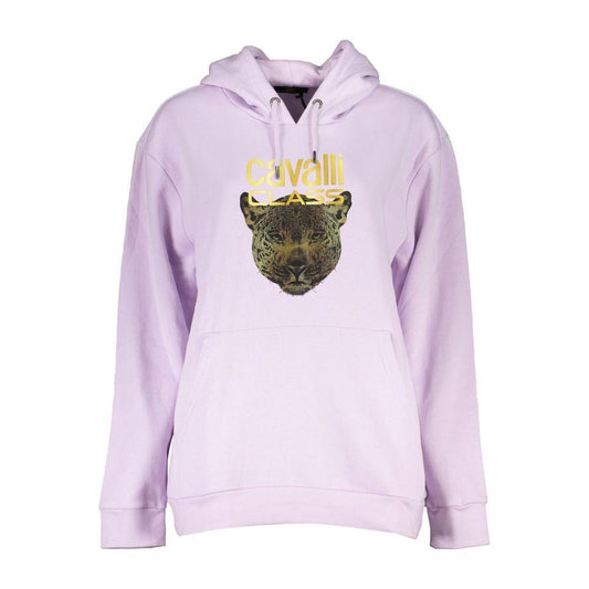 Cavalli Class Purple Cotton Sweater CA-28862-L