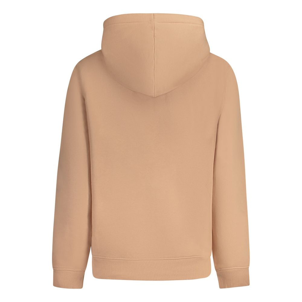 Calvin Klein Pink Cotton Women Sweater - back view showcasing the hood and sleek design for trendy styling and cozy comfort.