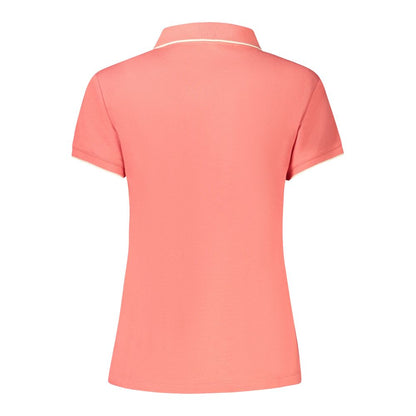 North Sails Pink Cotton Women Polo Shirt - back view, short sleeves, contrast detailing on collar, fashion-forward style.