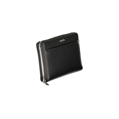 Calvin Klein Black Polyethylene Women Wallet with zip closure and sleek design