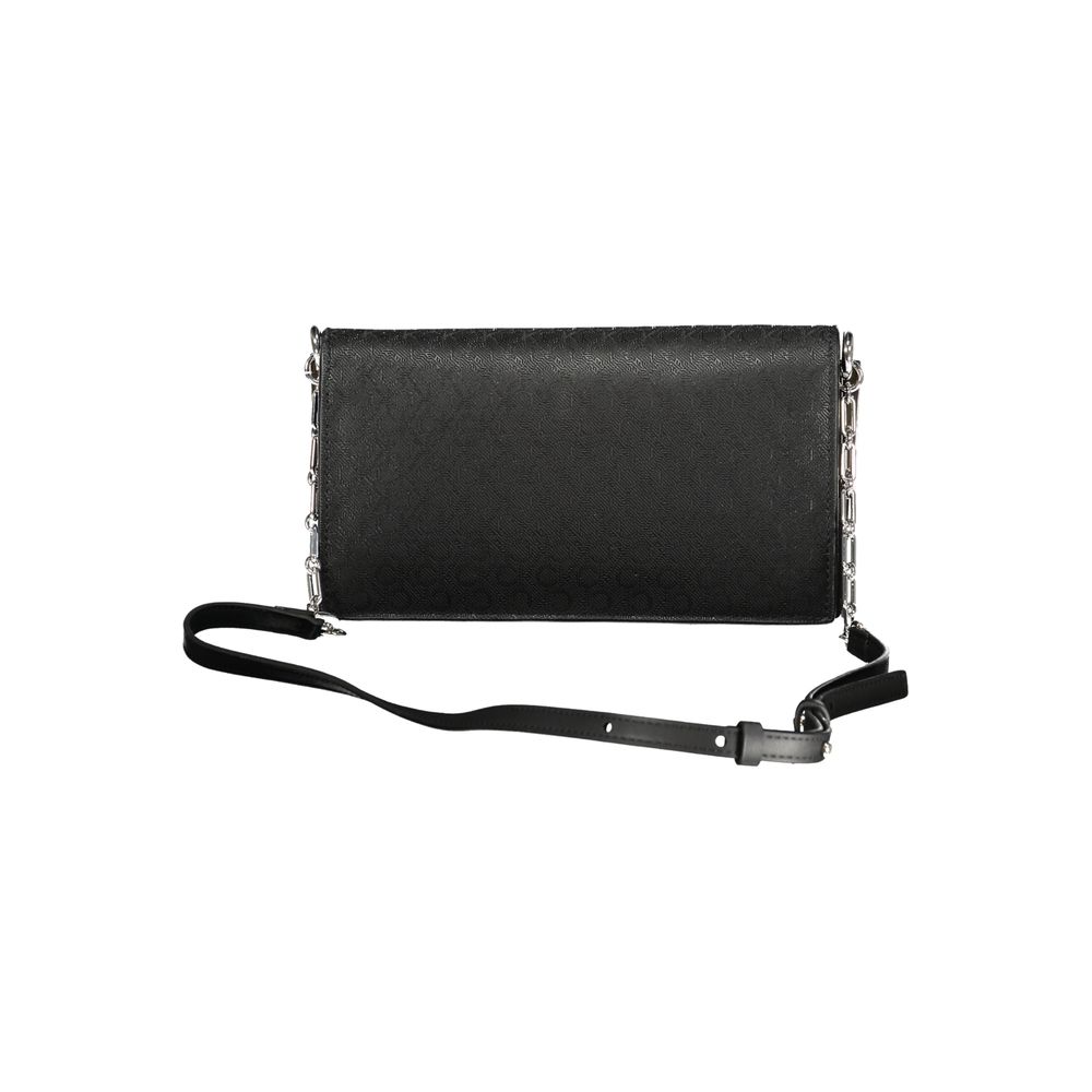 Calvin Klein Black Polyester Women Handbag with shoulder strap, chic design, and spacious compartments for everyday essentials.