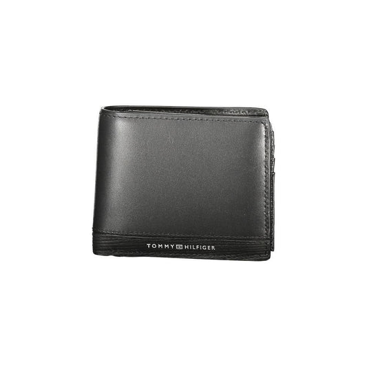 Tommy Hilfiger Black Leather Men Wallet TO-36331