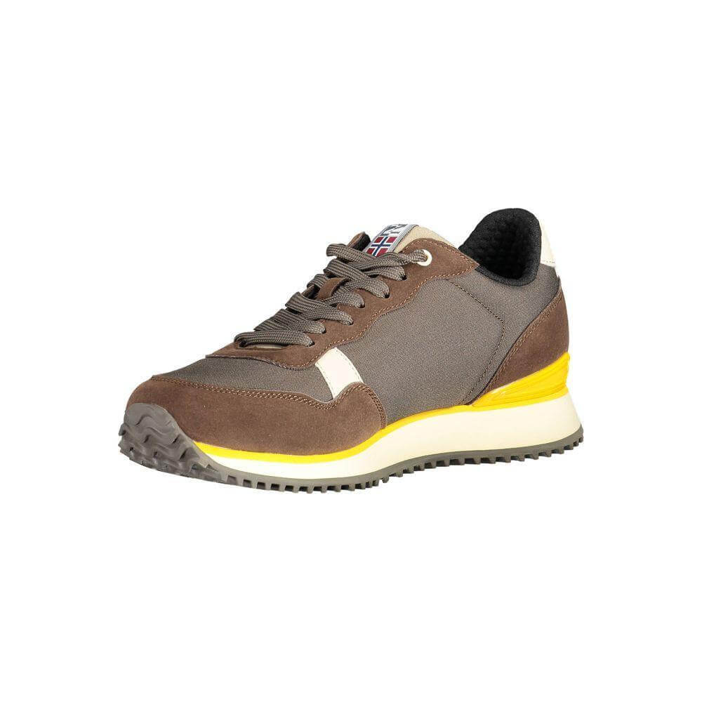 Napapijri Brown Polyester Sneaker NA-36830-EU46