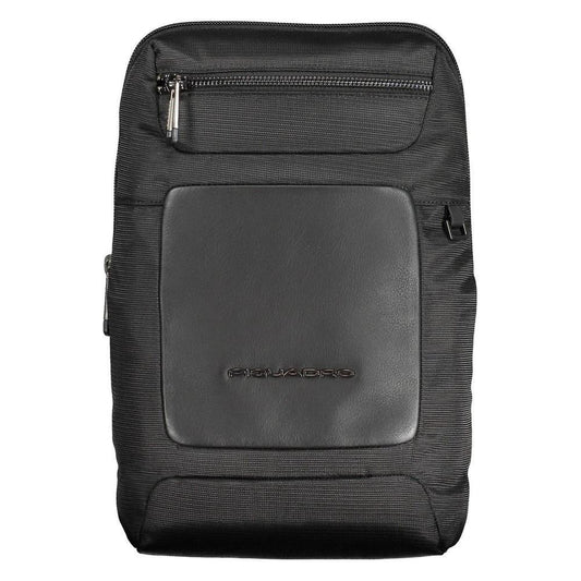 Piquadro Black Recycled Polyethylene Men Shoulder Bag