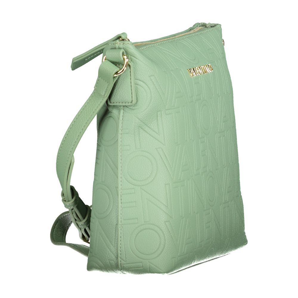 Mario Valentino Green Polyethylene Women Handbag with adjustable strap and logo, featuring sleek design and chic details.