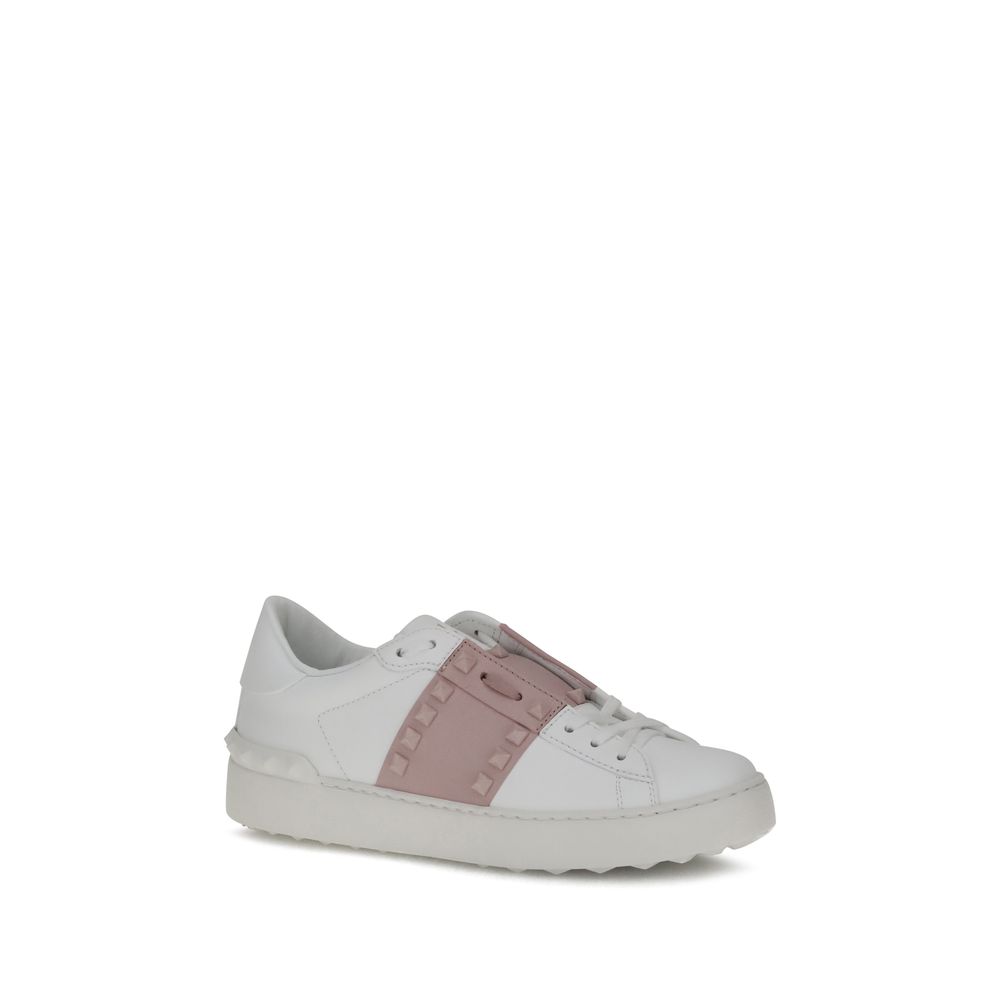 Valentino Garavani White Calf Leather Bos Taurus Low Top Sneakers