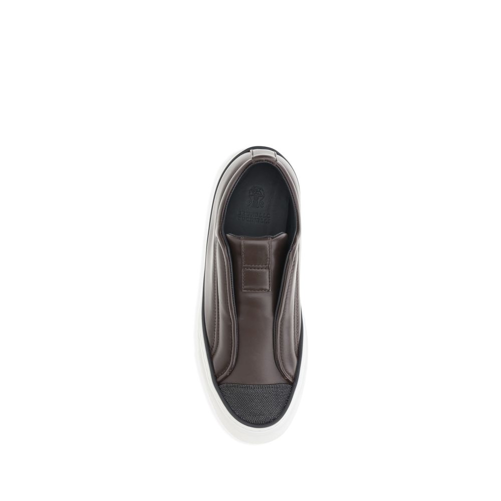 Brunello Cucinelli Black Rubber Low Top Sneakers