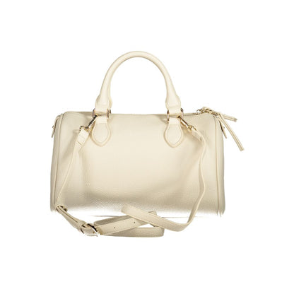Mario Valentino Beige Polyethylene Women Handbag with handles and removable strap