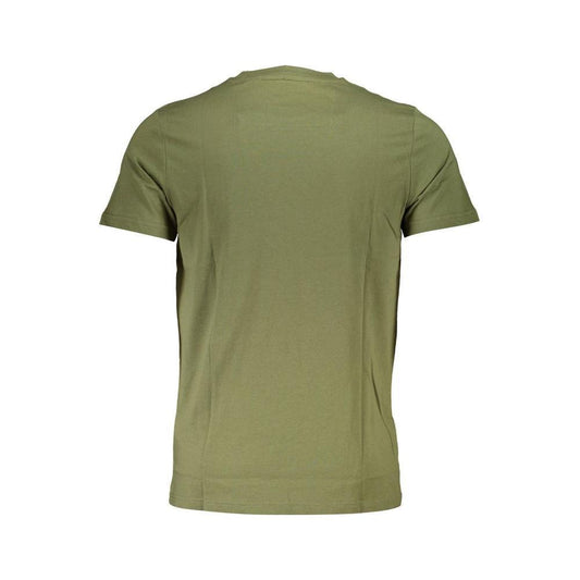 Cavalli Class Green Cotton Men T-Shirt CA-37084-XL