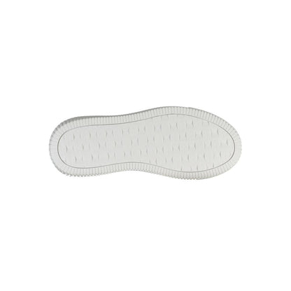 Sole view of Calvin Klein Black Polyester Women Sneaker with vibrant details and iconic logo, crafted for style and sustainability.