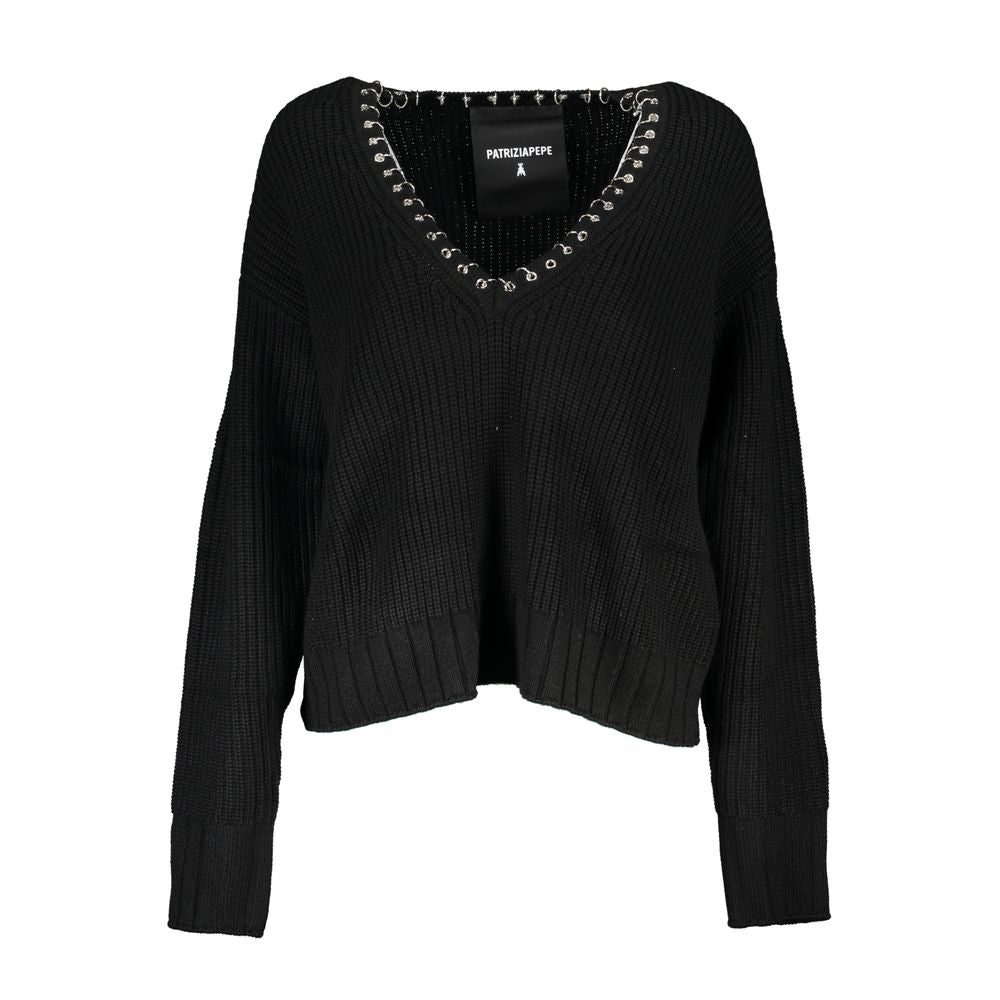 Patrizia Pepe Black Fabric Sweater