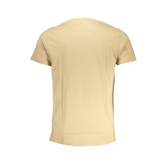 Cavalli Class Beige Cotton T-Shirt CA-28478-L