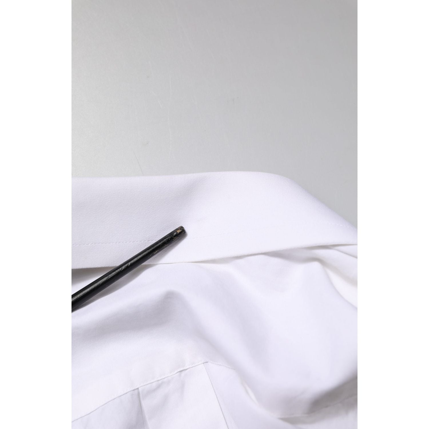 Dolce & Gabbana White GOLD Cotton Long Sleeves Formal Shirt