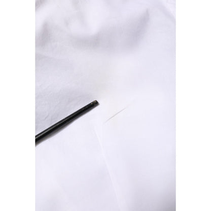 Dolce & Gabbana White GOLD Cotton Long Sleeves Formal Shirt