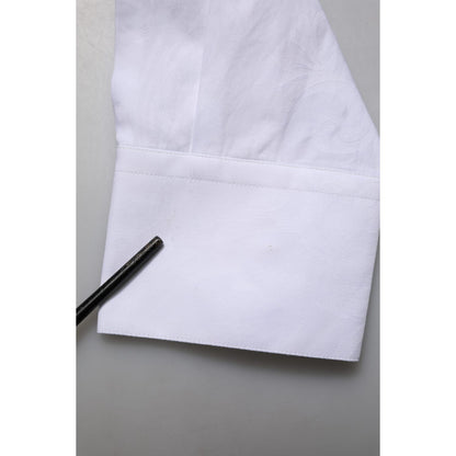 Dolce & Gabbana White MARTINI Cotton Long Sleeve Formal Shirt