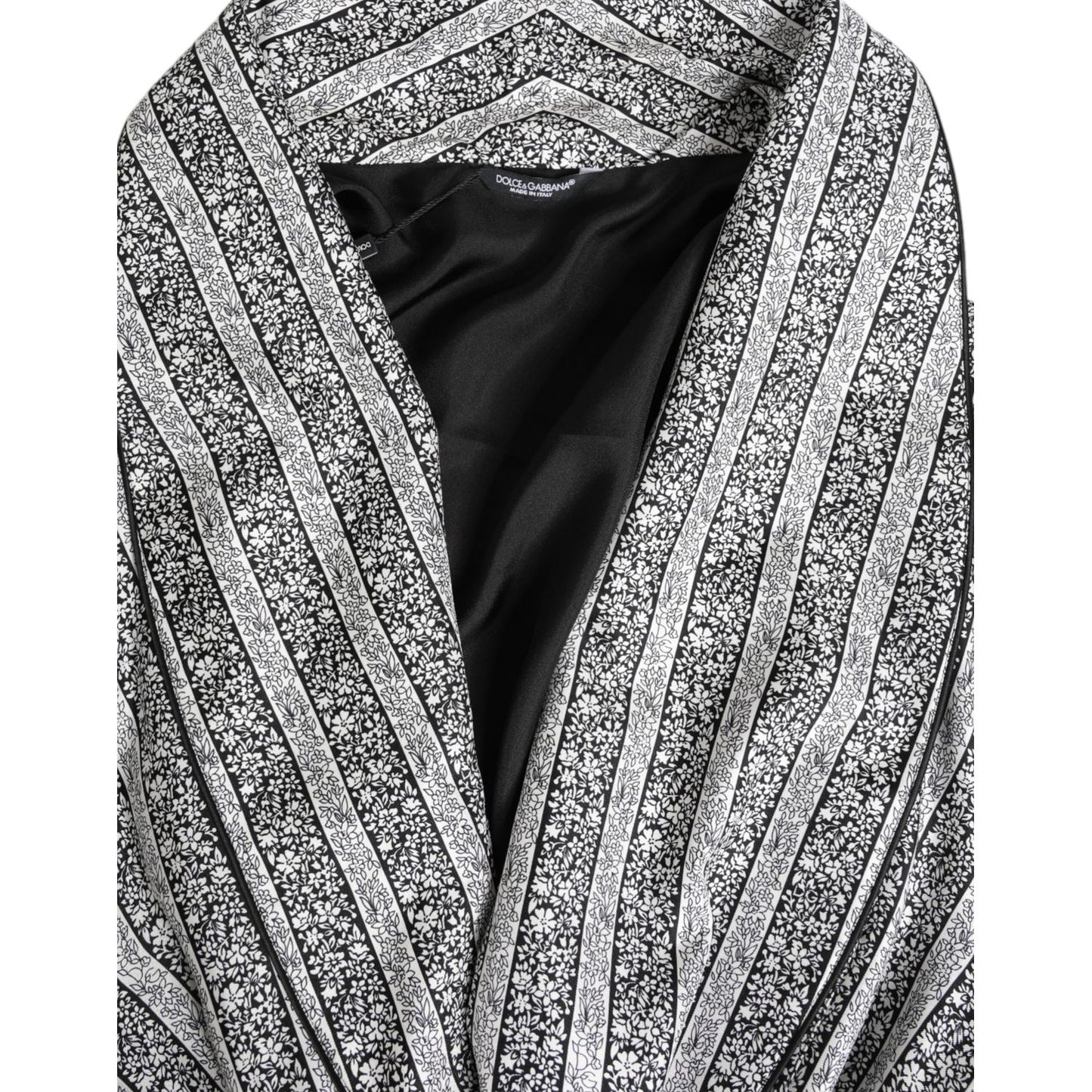 Dolce & Gabbana Multicolor Floral Robe Coat Wrap Jacket