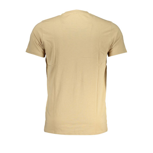 Cavalli Class Beige Cotton T-Shirt CA-28611-L
