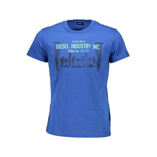 Diesel Blue Cotton Men T-Shirt DI-4910-XL