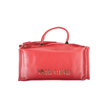 Mario Valentino Red Polyethylene Women Handbag with handles and detachable strap