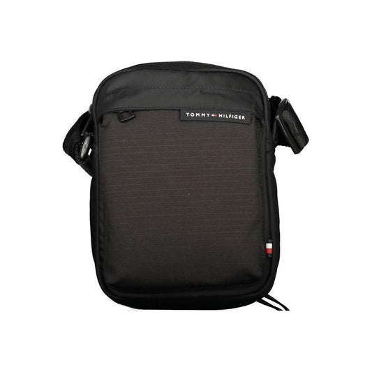 Tommy Hilfiger Black Recycled Polyester Men Shoulder Bag TO-36330