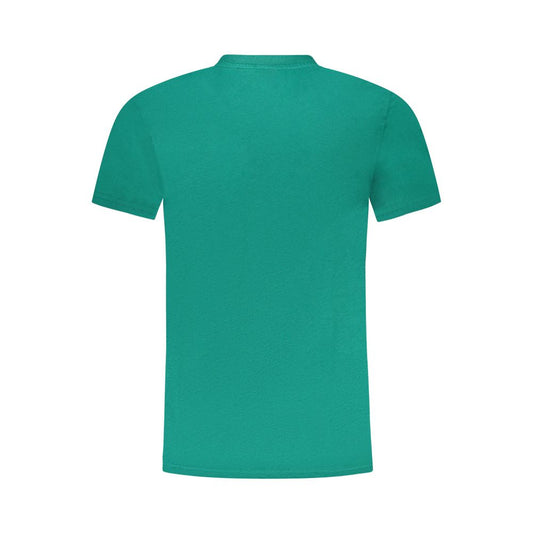 Cavalli Class Green Cotton Men T-Shirt CA-36654-M
