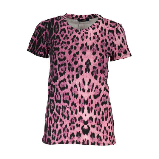 Cavalli Class Pink Cotton Tops & T-Shirt CA-26797-XS