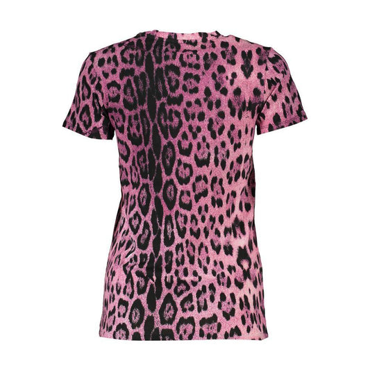 Cavalli Class Pink Cotton Tops & T-Shirt CA-26797-XS