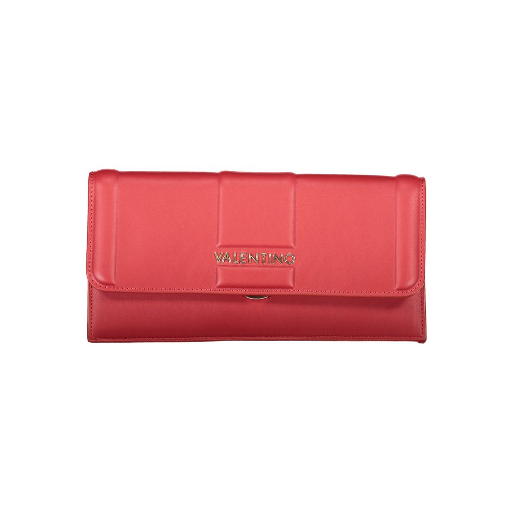Mario Valentino Red Polyethylene Women Handbag with chain strap and internal pocket, showcasing fashion and functionality.
