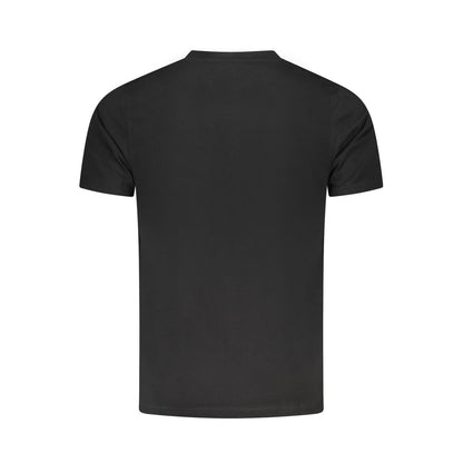 Cavalli Class Black Cotton Men T-Shirt