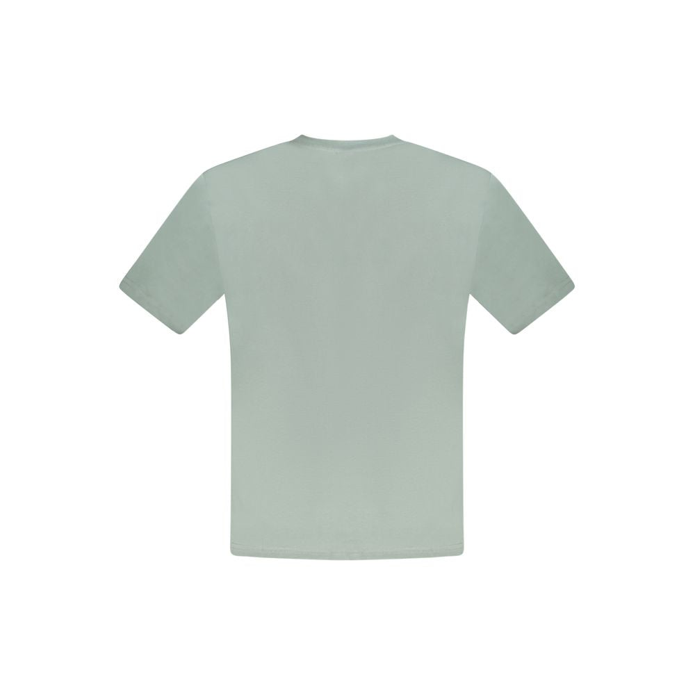 North Sails Green Cotton Men T-Shirt featuring a crew neck design, crafted from soft 100% cotton for ultimate comfort and style.