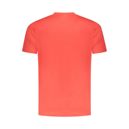 Cavalli Class Red Cotton Men T-Shirt back view showcasing premium Italian design and craftsmanship.