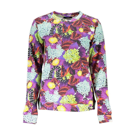 Cavalli Class Elegant Purple Crew Neck Sweater CA-26815-XS