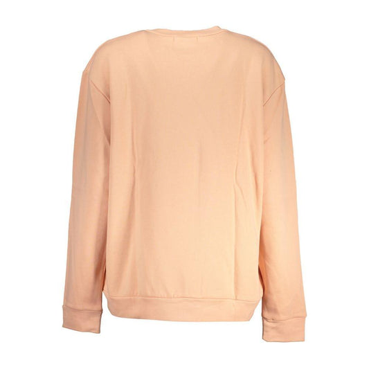 Cavalli Class Elegant Long-Sleeved Pink Fleece Sweatshirt CA-28644-XS