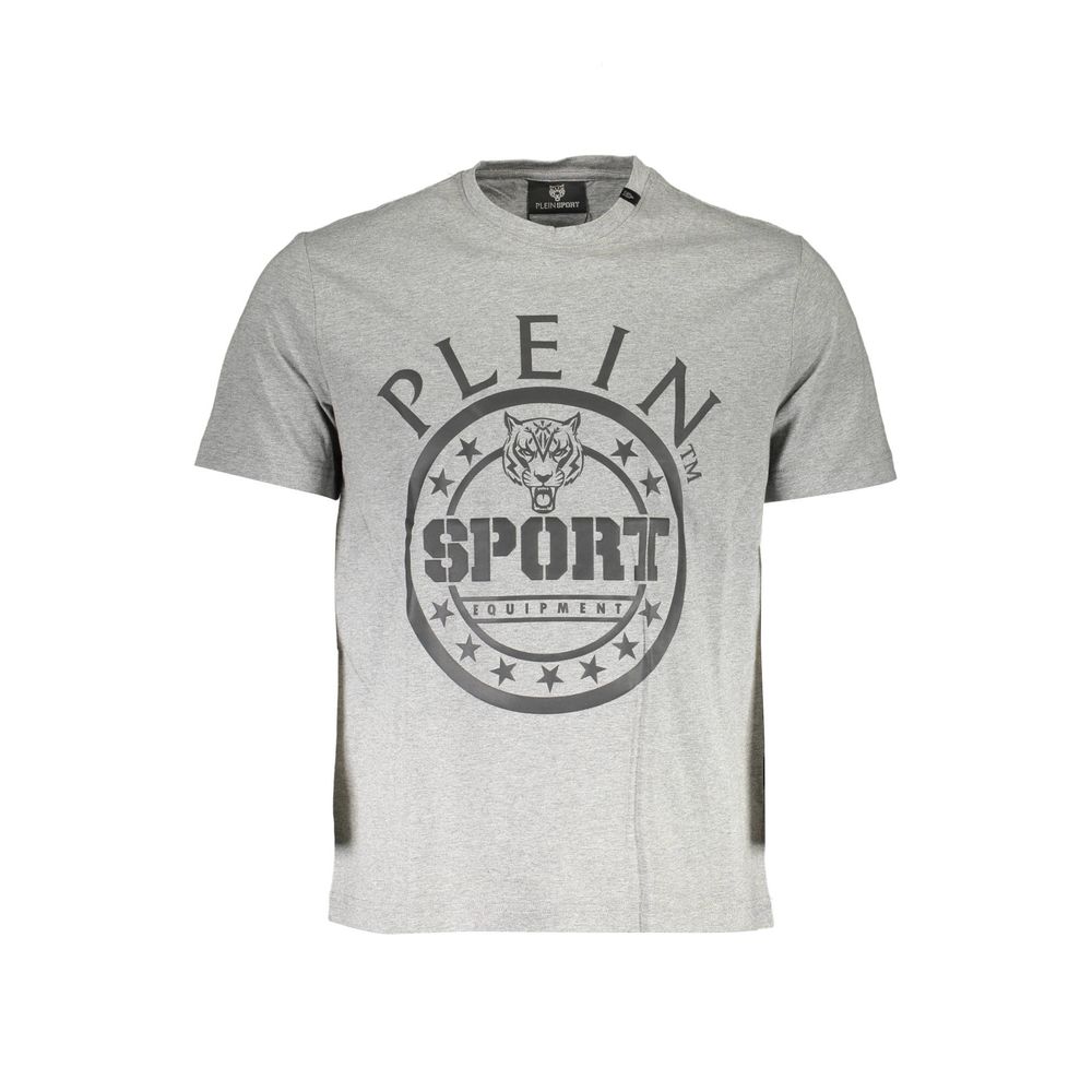 Plein Sport Gray Cotton T-Shirt