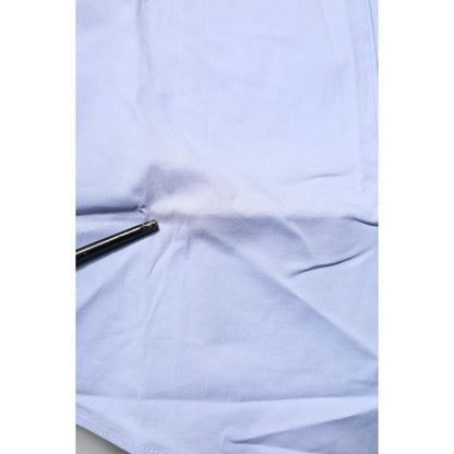 Dolce & Gabbana Blue Cotton SICILIA Long Sleeves Dress Shirt