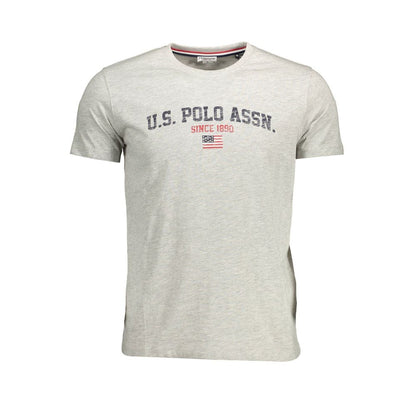 U.S. POLO ASSN. Brown Cotton Men T-Shirt with iconic logo print, crew neck, comfortable cotton blend, perfect casual wear