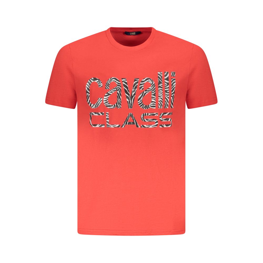 Cavalli Class Red Cotton T-Shirt