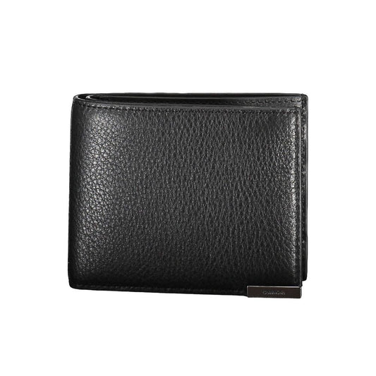 Calvin Klein Black Leather Men Wallet with sleek design and RFID protection