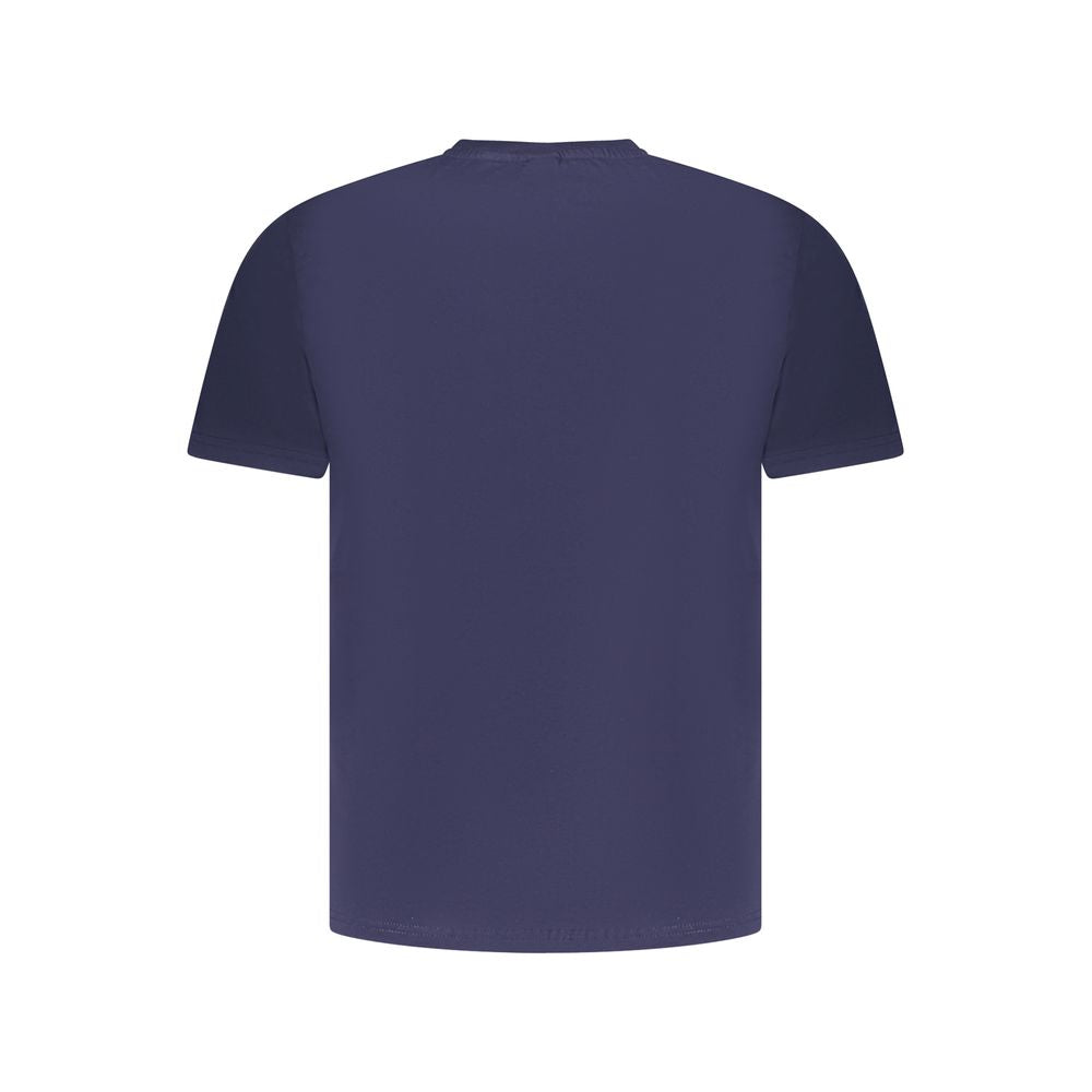North Sails Blue Cotton Men T-Shirt back view showcasing navy color and design simplicity