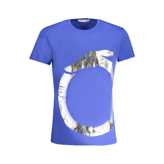 Trussardi Blue Cotton T-Shirt TR-30145-S