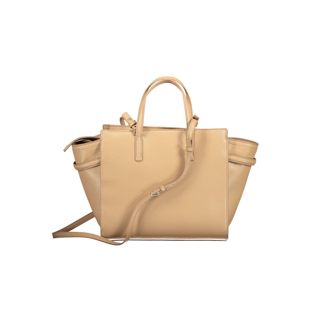 Front view with bag zipped and handles upright.