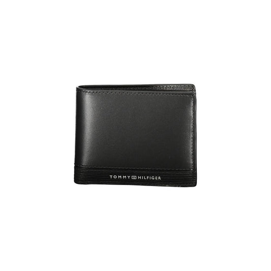 Tommy Hilfiger Black Leather Men Wallet TO-36336
