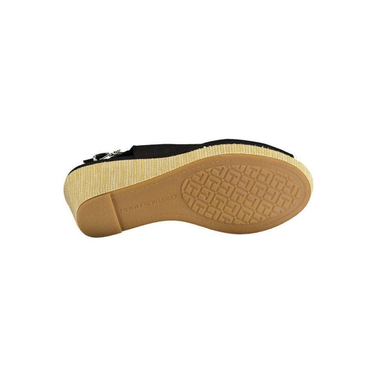 Tommy Hilfiger Black Cotton Women Sandal TO-36913-EU40/US10