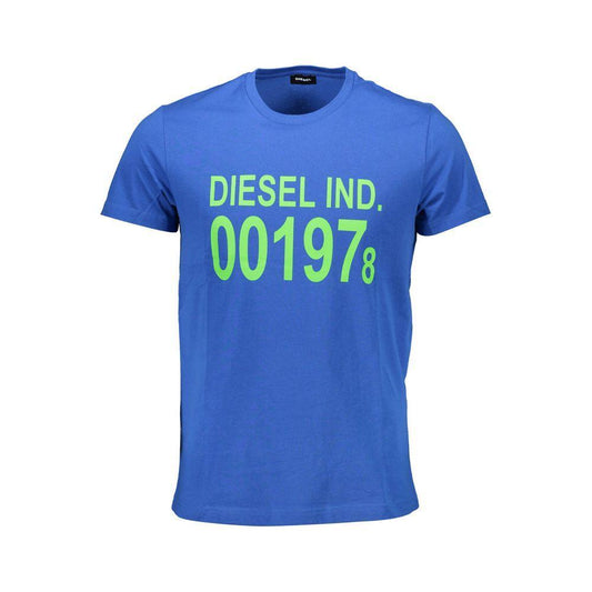 Diesel Blue Cotton Men T-Shirt DI-36926-S