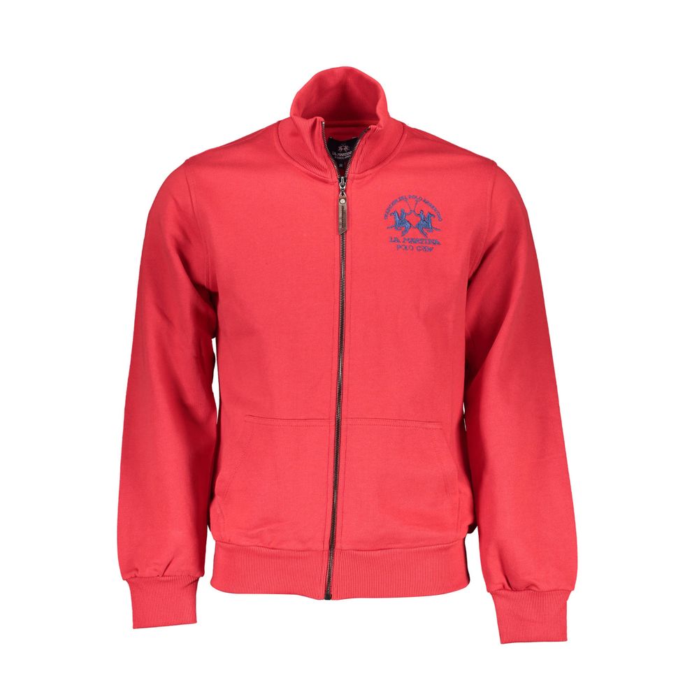 La Martina Red Cotton Sweatshirt