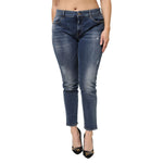 Dolce & Gabbana Blue Washed Cotton Low Waist Denim Jeans PAN76491-48
