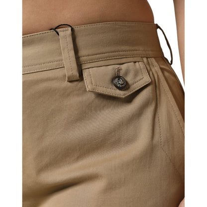 Dolce & Gabbana Brown Cotton Cargo Tapered Pants